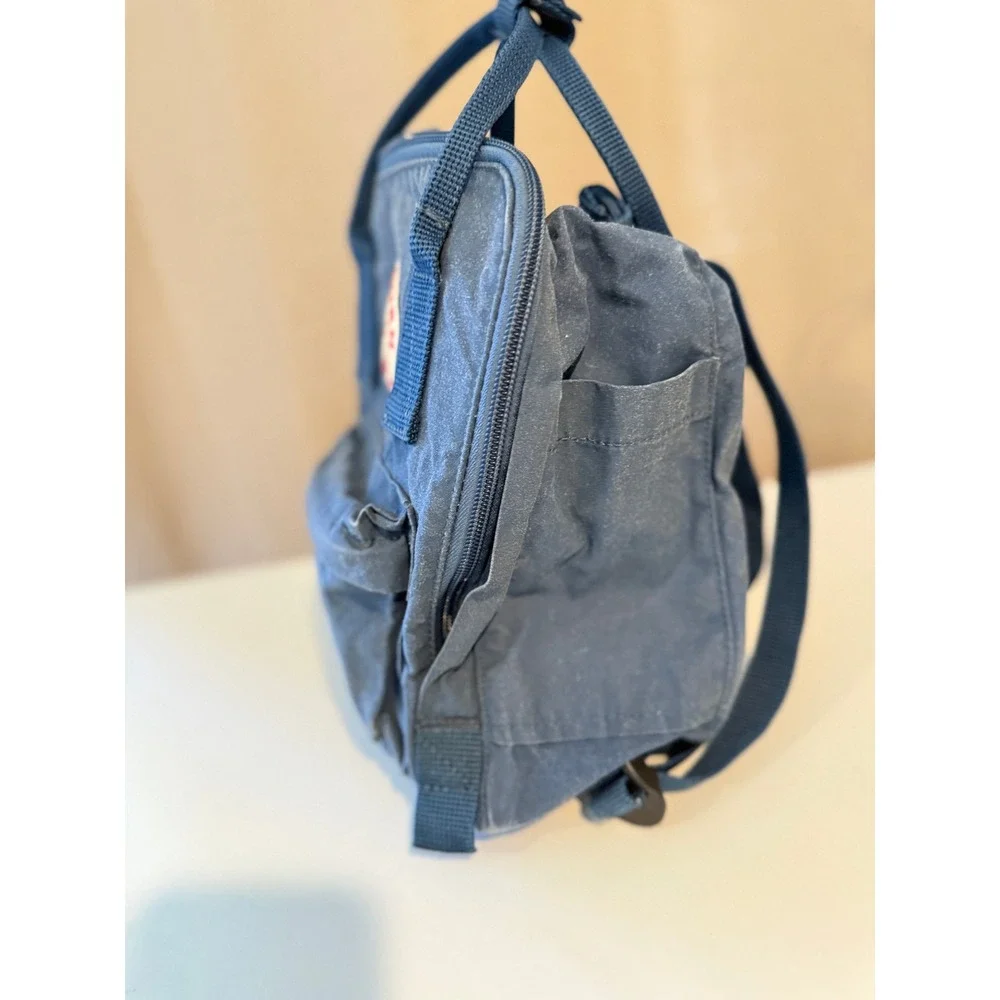 Fjallraven Kanken Mini Navy Blue Backpack 23561 Vinylon F Small Daypack